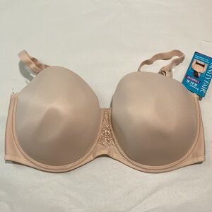 Vanity Fair Beauty Back Strapless Full Figure Underwire Bra Rose Beige